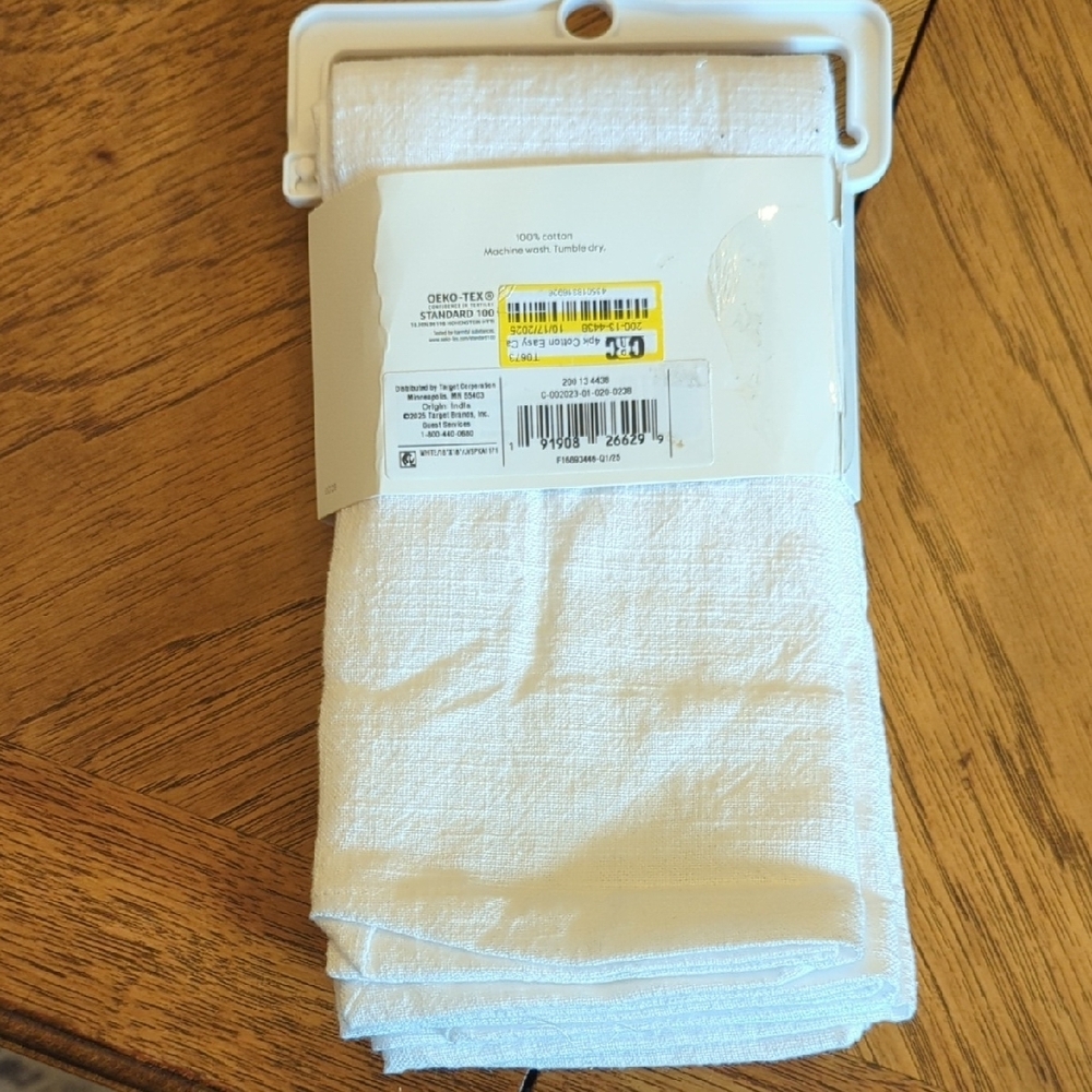 Threshold White Cotton Dinner Napkins - 4 Pack - Picture 2 of 2